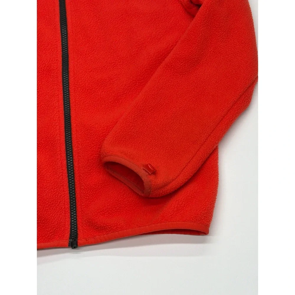 The North Face Kids Red Full Zip Fleece Jacket Mock Neck  Medium 10/12